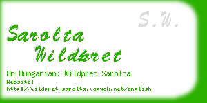 sarolta wildpret business card